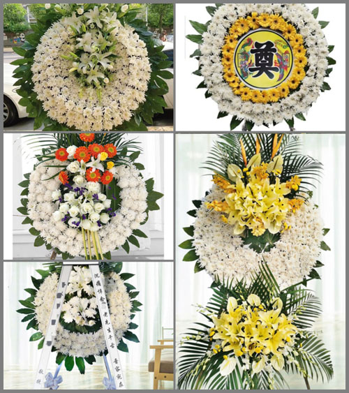 福建龙岩长汀县羊牯乡对畔村花圈速递